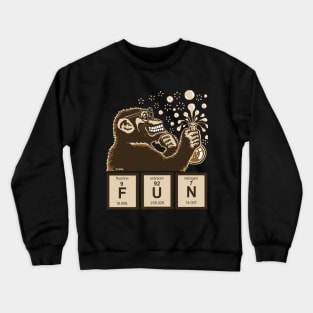 Chemistry monkey discovered fun Crewneck Sweatshirt